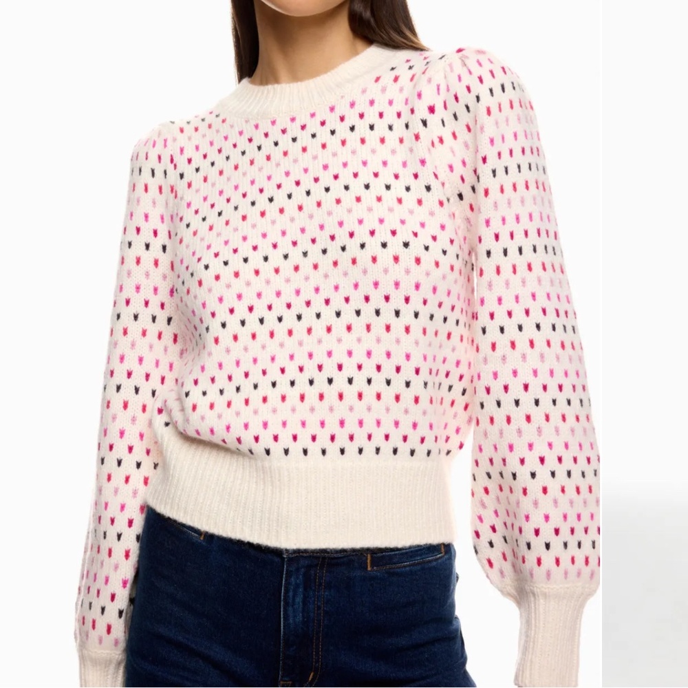 NWOT Marine Layer Pink Alma Puff Sleeve Sweater | Size M